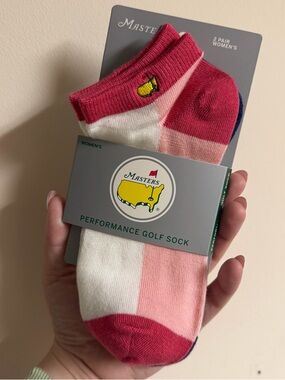 Masters 2026 Women’s Colorblock Performance Golf Socks (Pack of 2)